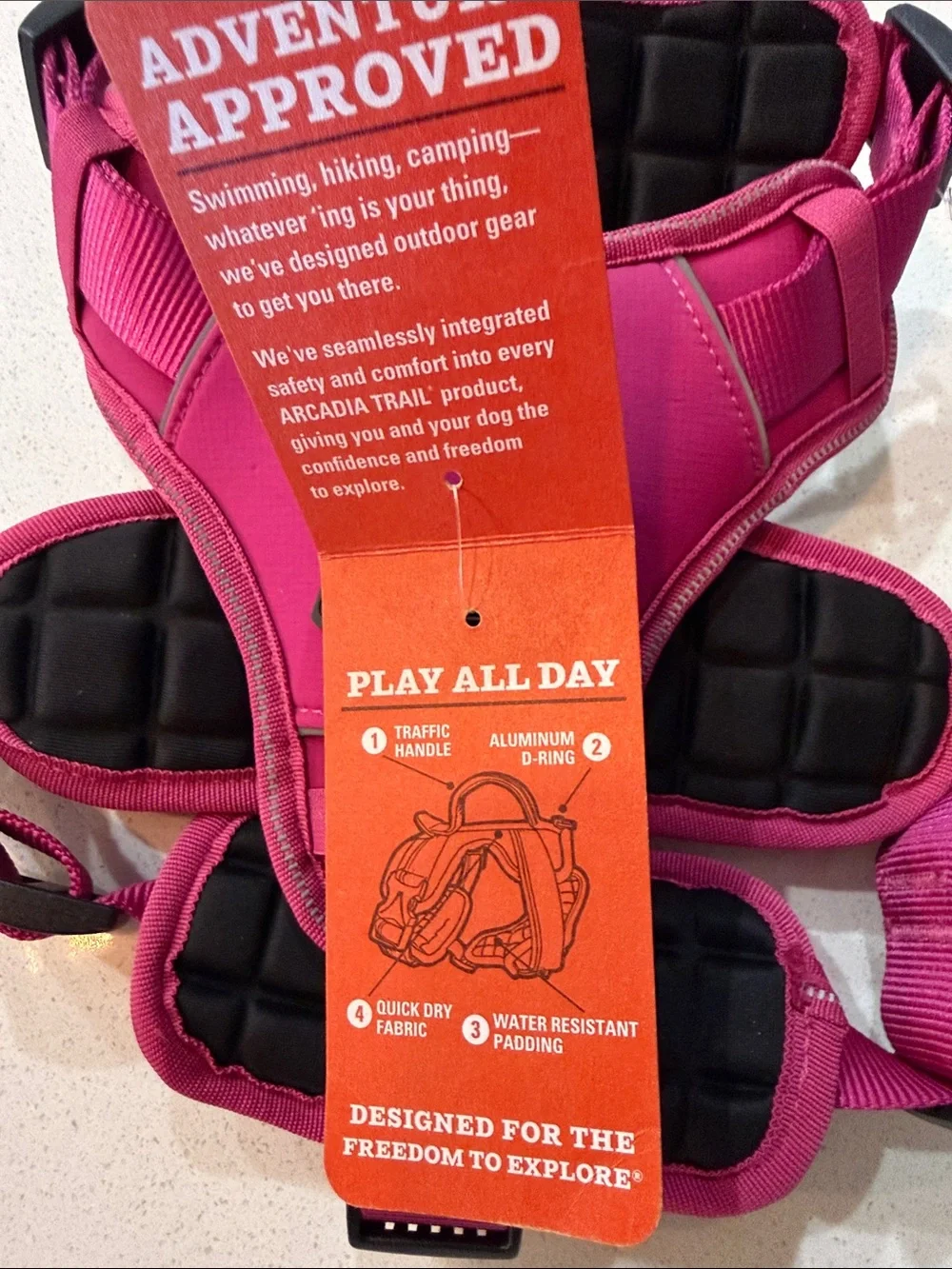 Arcadia Quick Dry Dog Harness Medium NWT